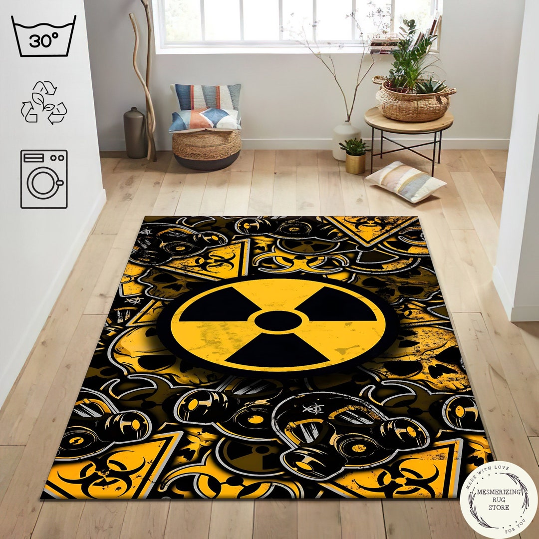 Danger Rug Danger Zone Pattern Rug Danger Radioactive Logo - Etsy
