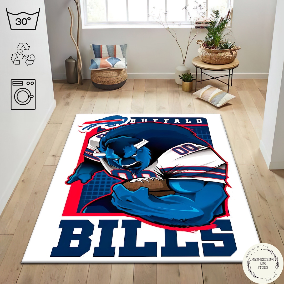 Buffalo Bills Rug Josh Allen Carpet Buffalo Bills Carpet Etsy