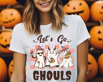 Halloween T-Shirt, Lets Go Ghouls, lustig, Halloween Shirt, Spooky Season, Vintage Halloween, Gespenst, Retro, Fledermäuse Geschenk, Hexe, Country, Yeehaw