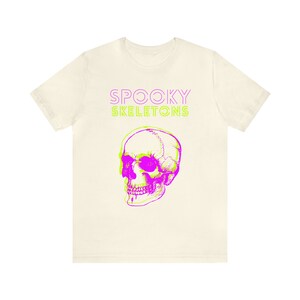 Halloween Spooky Skeletons Unisex Jersey T-Shirt, Halloween Shirt, Scary Skeletons, Retro 80s 90s, Y2K, Gothic Style, Goth Mom, Elder Emo image 9