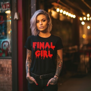 Halloween-t-shirt med rockabilly-motiv, skräckikon, sommar, retro, gotisk gåva, goth drottning, häxkonst, emo