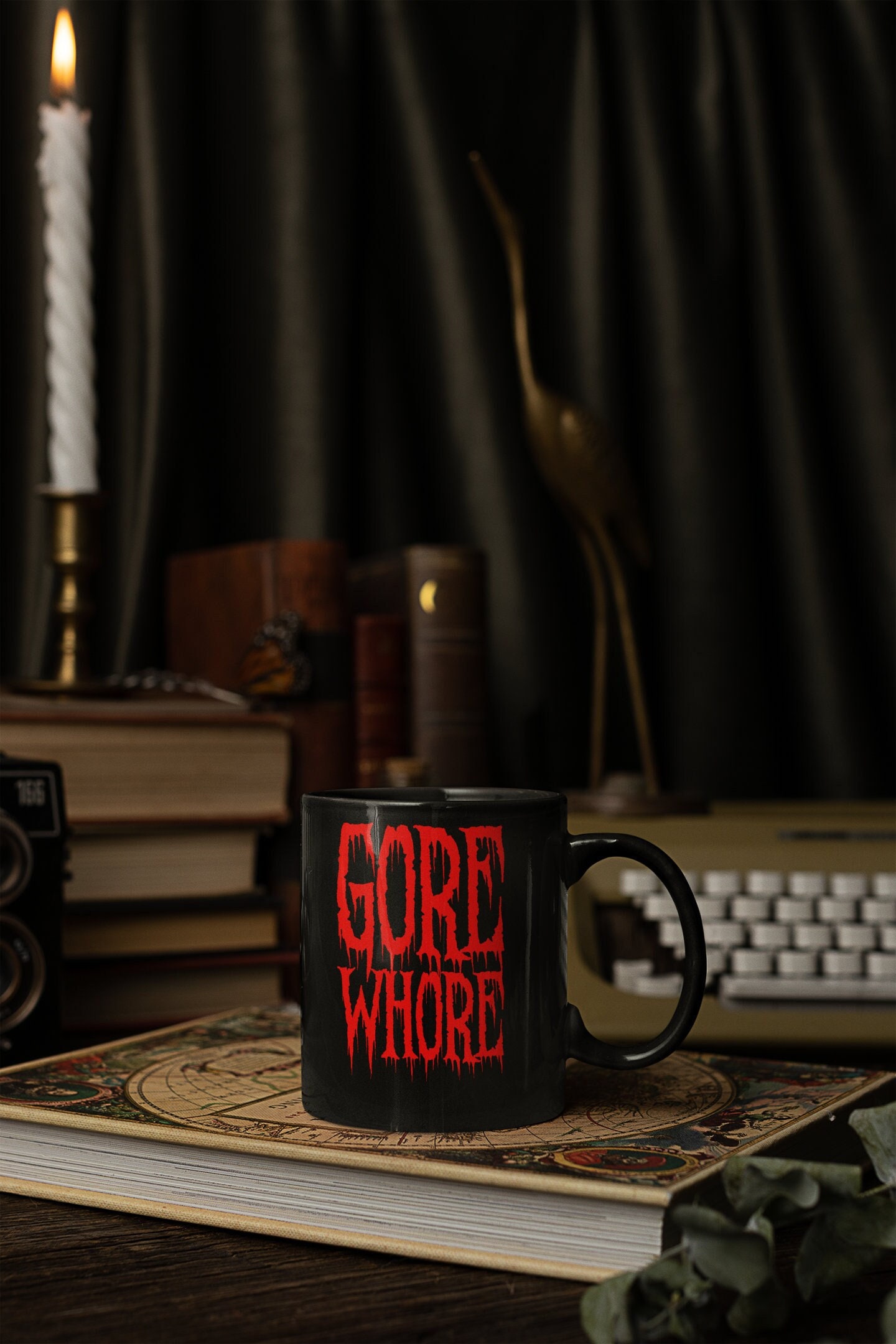 Halloween Coffee Mug Gore Horror Black 15oz, Spooky Mug, Horror Movie | Horror Mug | Gothic Style | Goth Decor | Gift | Elder Emo | Goth Mom