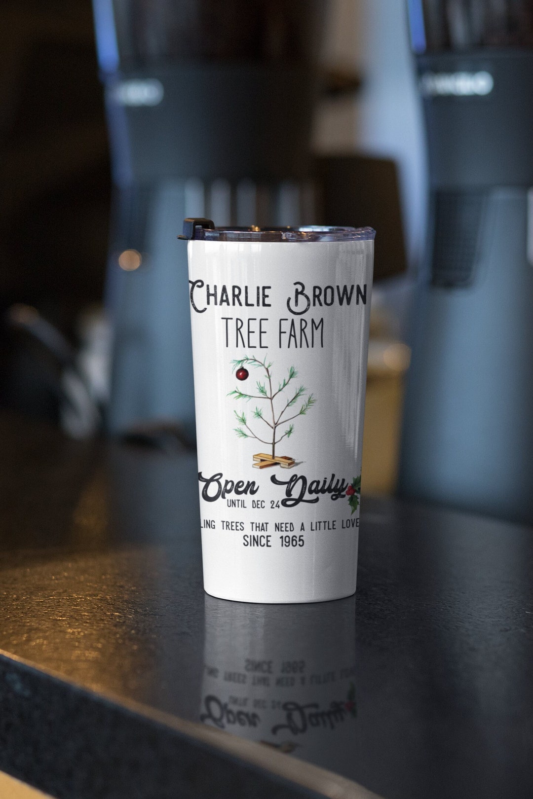 Charlie Christmas Tree Farm Tumbler 20oz, Vintage Holidaytumbler