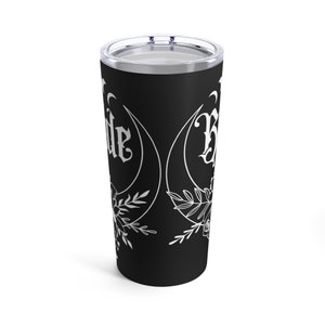 Witchy Braut Becher 20 Unzen, Gruseliger Braut Becher, Halloween Braut Kaffee, Gothic Braut, Whimsigoth, Spooky Saison, PSL, Schädel, Braut Geschenk Bild 3