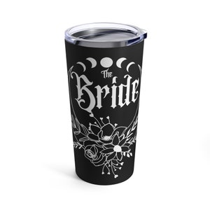 Witchy Braut Becher 20 Unzen, Gruseliger Braut Becher, Halloween Braut Kaffee, Gothic Braut, Whimsigoth, Spooky Saison, PSL, Schädel, Braut Geschenk Bild 5