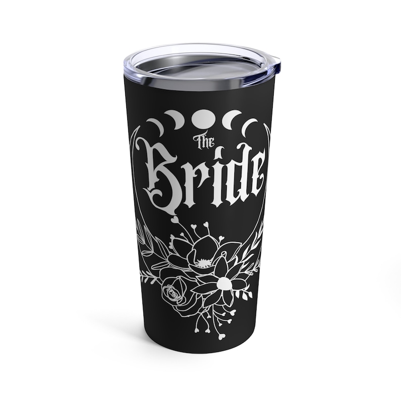 Witchy Braut Becher 20 Unzen, Gruseliger Braut Becher, Halloween Braut Kaffee, Gothic Braut, Whimsigoth, Spooky Saison, PSL, Schädel, Braut Geschenk Bild 5