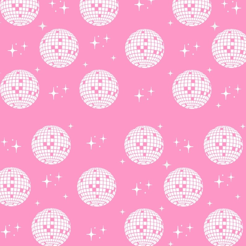 Pink Disco Ball Sparkle Gift Wrapping Paper Etsy