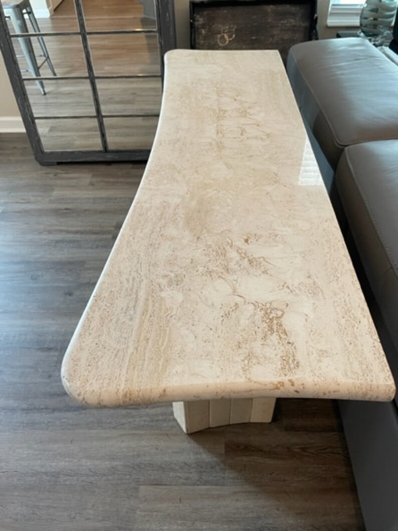 Travertine Marble Console Table Etsy