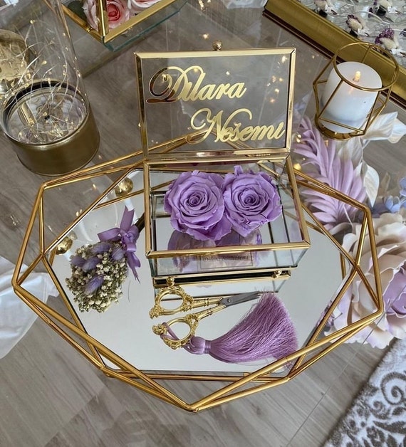 Personalized Engagement Tray Set Nikkah Tray Customzed Etsy