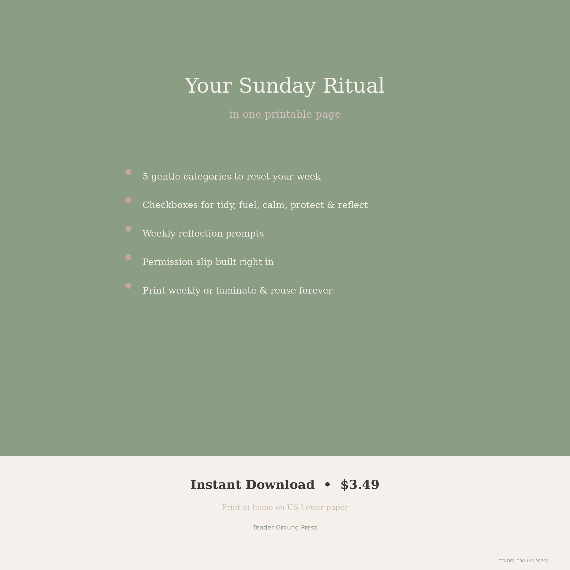 Sunday Reset Checklist Printable | Weekly Planning, Self-care Routine ...