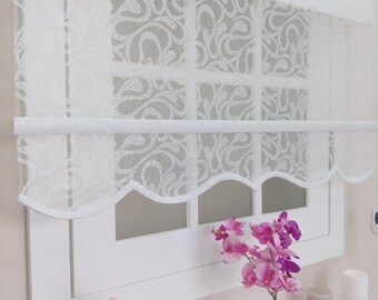 Double System Tulle and Awning, Striped Zebra Roller Blind Suitable for All Rooms,  Double Mechanism Tulle Roller Blind