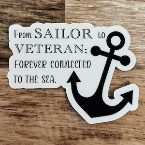 Navy Veteran Sticker, Sailor Sticker, Submarine Sticker, Navy Anchor Sticker, Navy Sticker, Military Sticker, Navy Gift, Navy Retirement