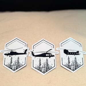 Silhouette Helicopter Magnet, The Army Helicopter Magnet, UH-60 Blackhawk, AH-64 Apache, CH-47 Chinook, Pilot Gift, Army Wife Magnet