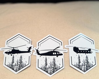 Army Helicopter Silhouette Magnet, Military Pilot Gift