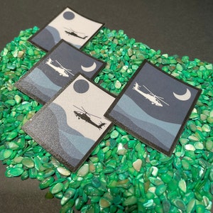 Helicopter Silhouette with moon and Sun Army Pilot Helicopter Military Stickers UH-60 Blackhawk Mom AH-64 Apache Pride CH-47 Chinook decal