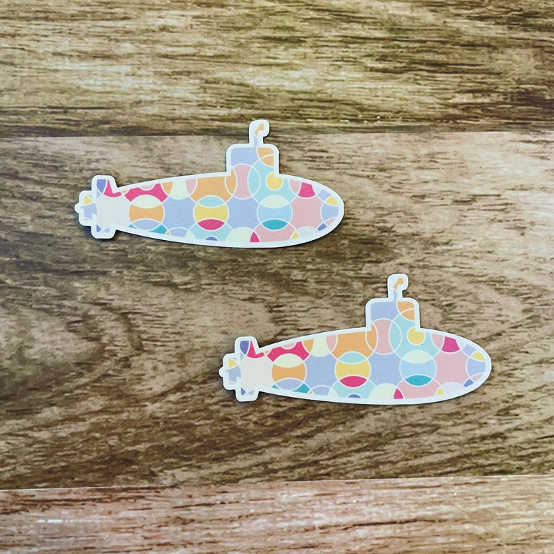 Submarine Pattern Sticker Colorful Sub Wife Auction Silent Service ...