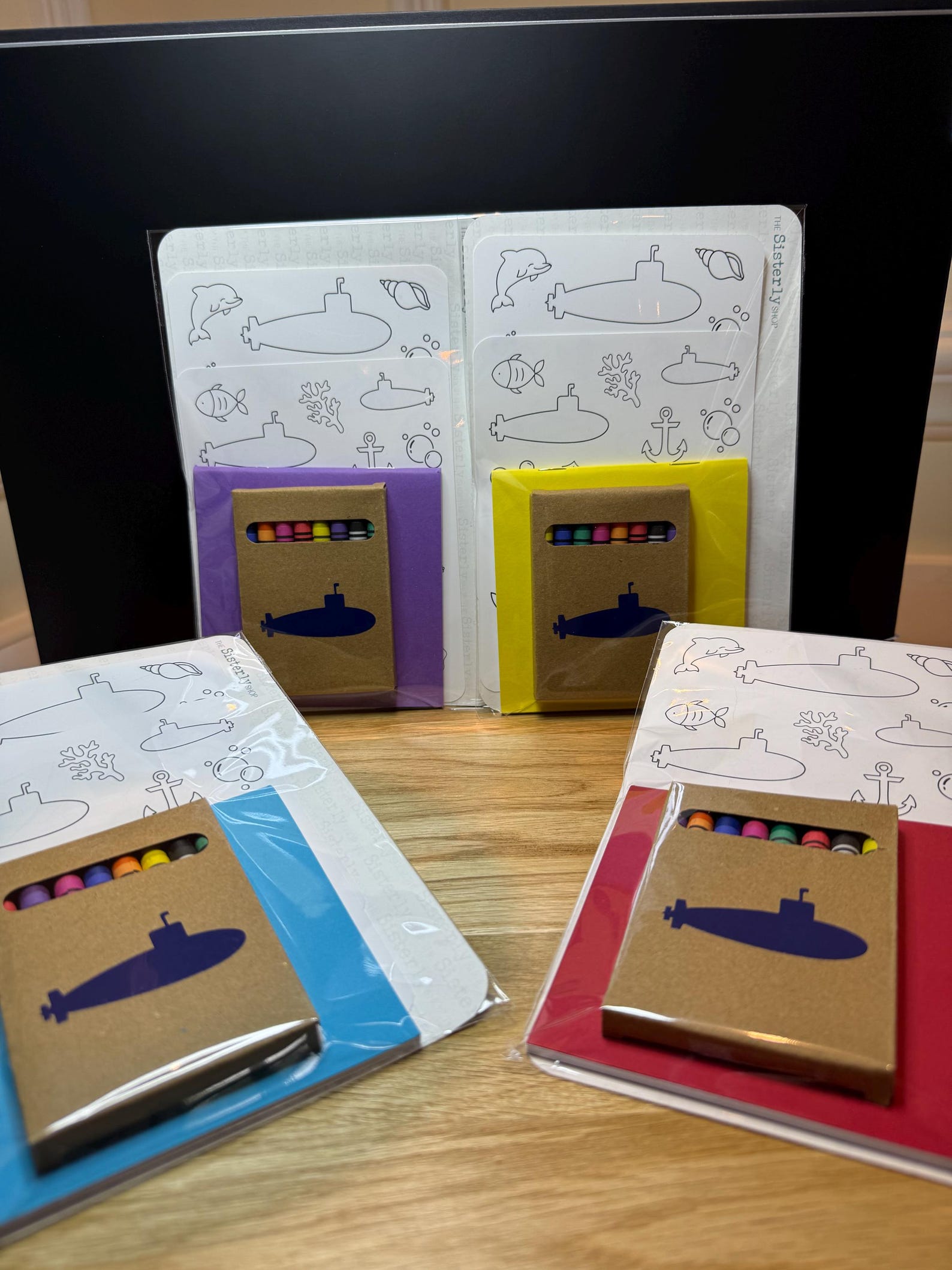 Submarine Kids Coloring Sticker Kit Military Present Navy Gift Sub Wife ...