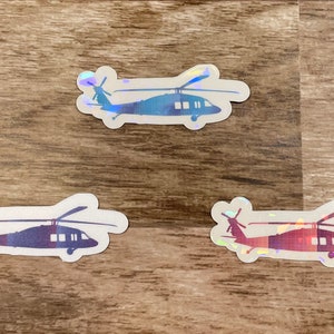Helicopter Sticker - Army Helicopter - Helicopter Colorful Stickers - UH-60 Blackhawk, AH-64 Apache, CH-47 Chinook