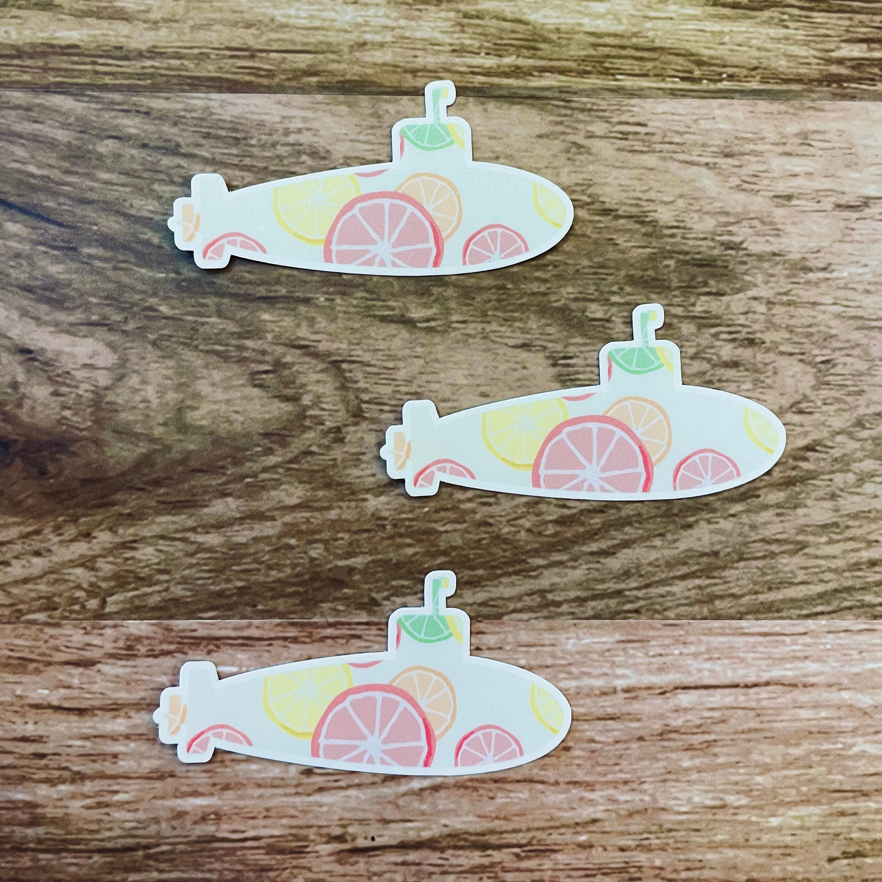 Submarine Pattern Sticker Colorful Sub Wife Auction Silent Service ...