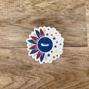 Helicopter Americana Sunflower Sticker - Army Helicopter - Helicopter Stickers - UH-60 Blackhawk, AH-64 Apache, CH-47 Chinook