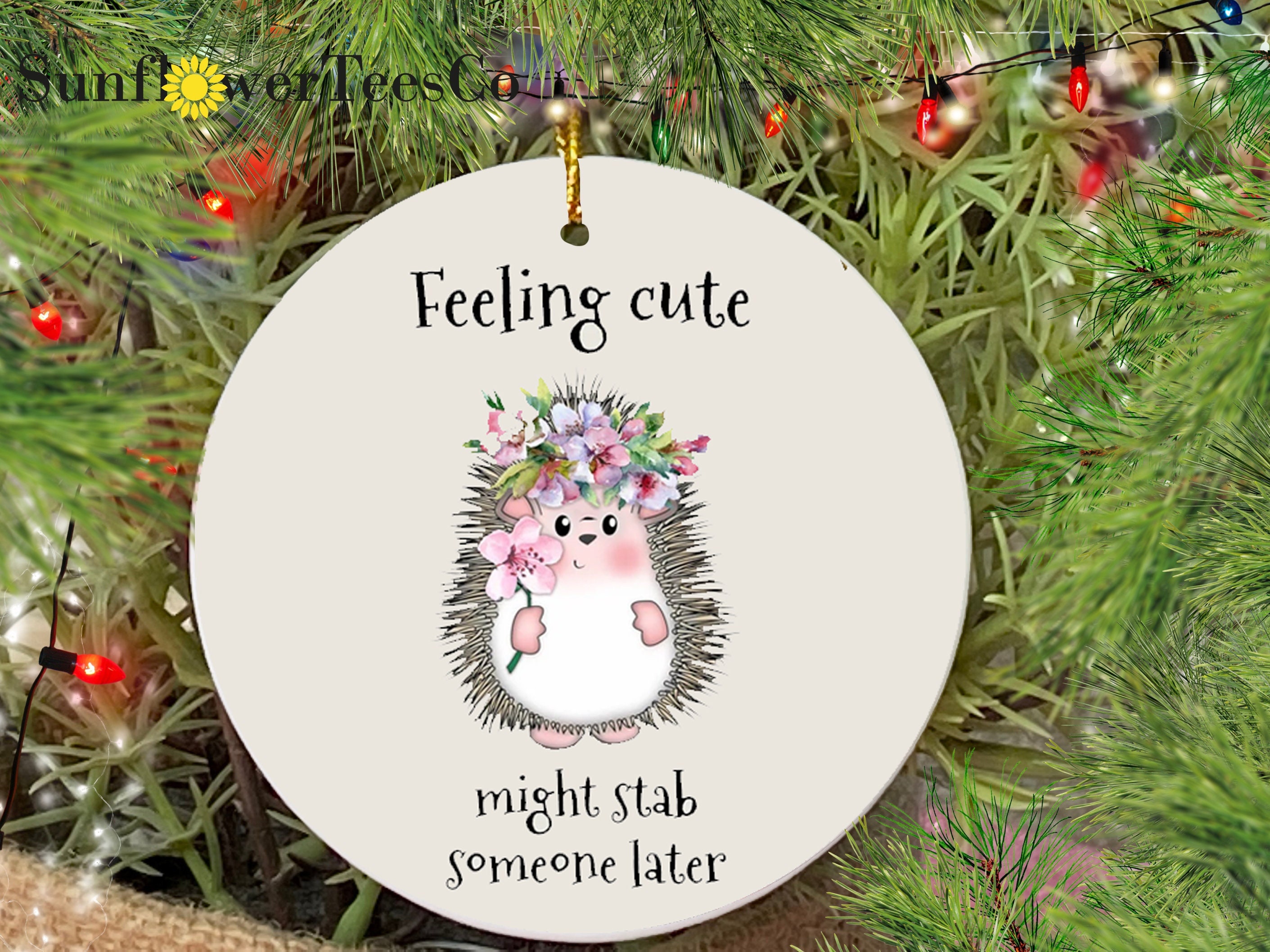 Hedgehog Ornament, Cute Christmas Ornaments, Christmas Ornaments