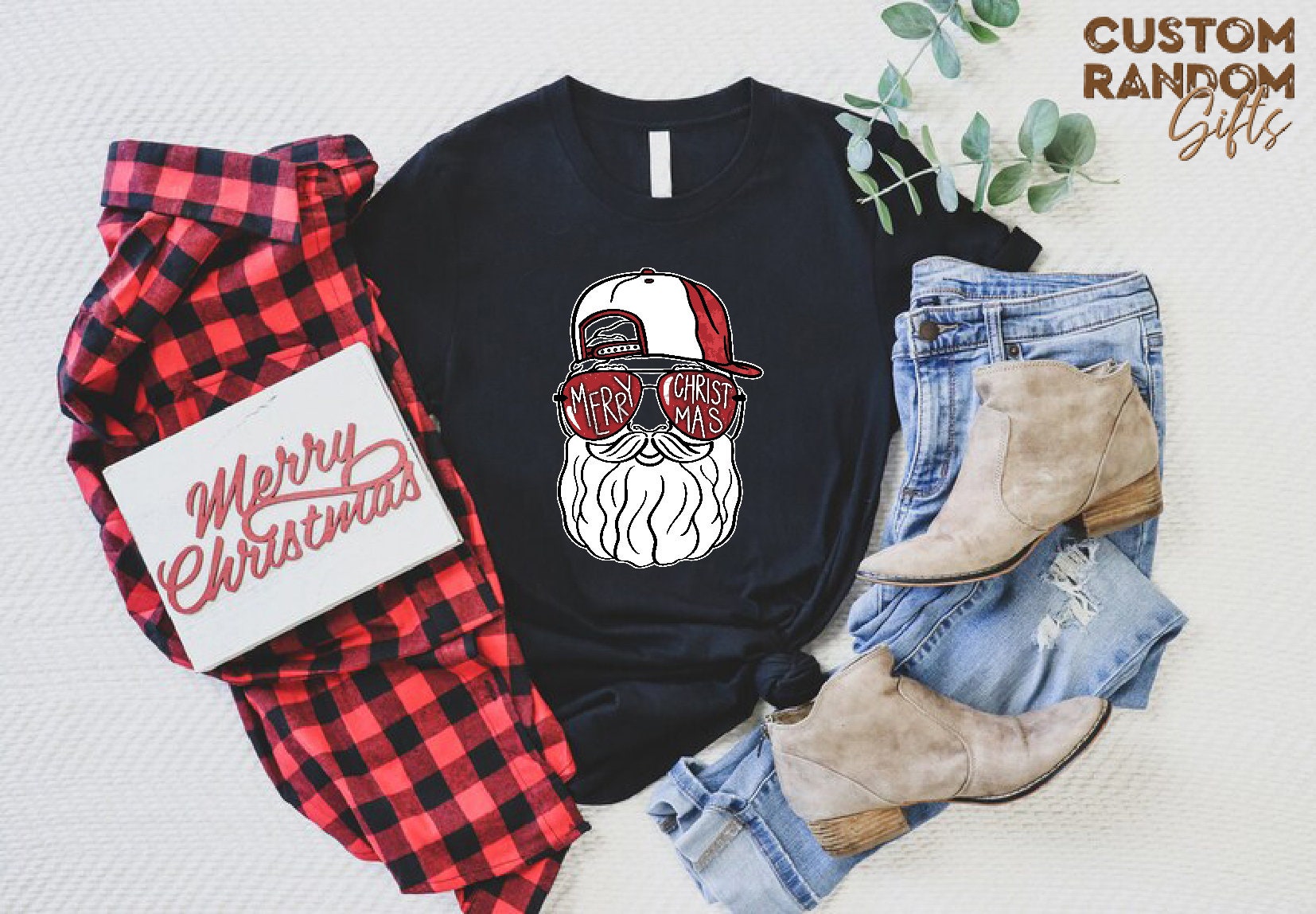 Discover Cool Santa Shirt, Christmas Gifts For Toddlers,Kids,Boys,Santa Dad Shirt,Men Merry Christmas Shirt,Christmas Glasses, Family Matching Outfit