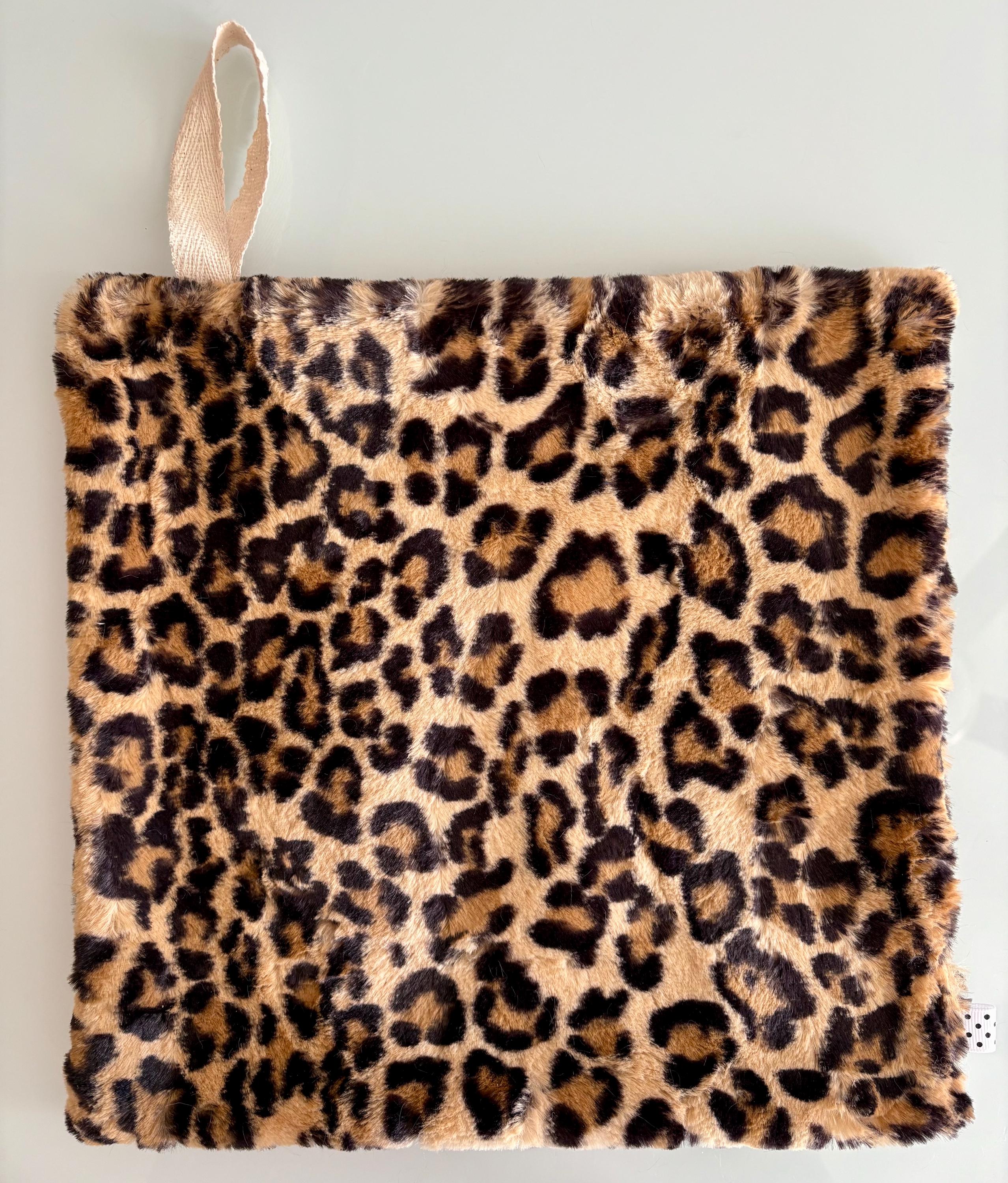 Minky Binky Buddy Lovey | Leopard Print Sand Luxe Cuddle | Baby