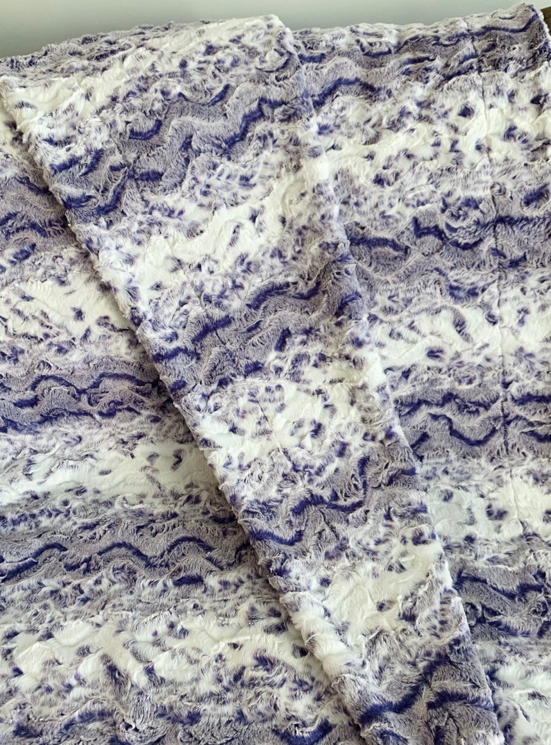 Snowy Owl Viola Minky Baby Blanket Violet Purple Hide Luxe Cuddle Baby