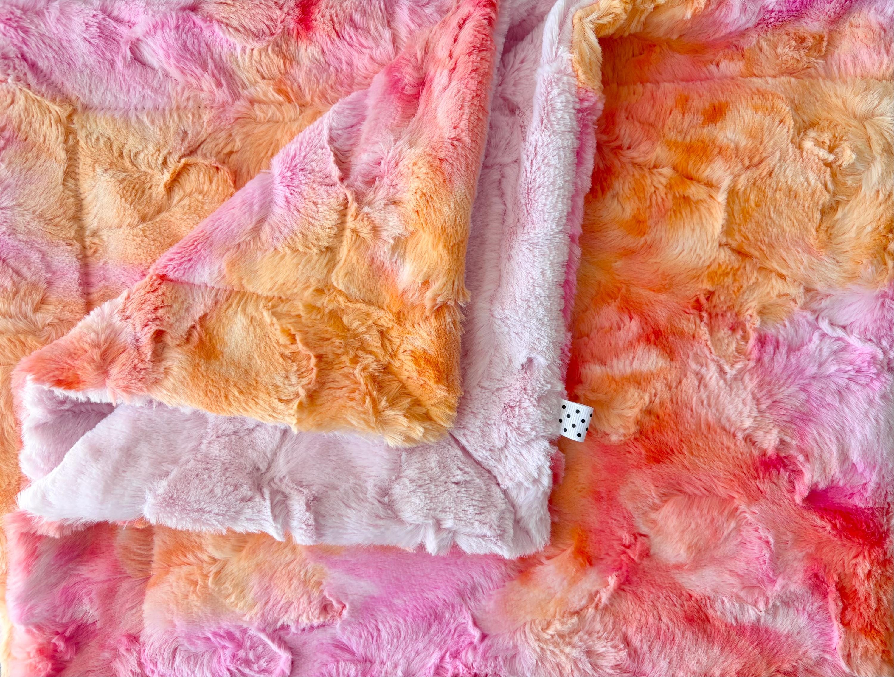Pink orange blanket