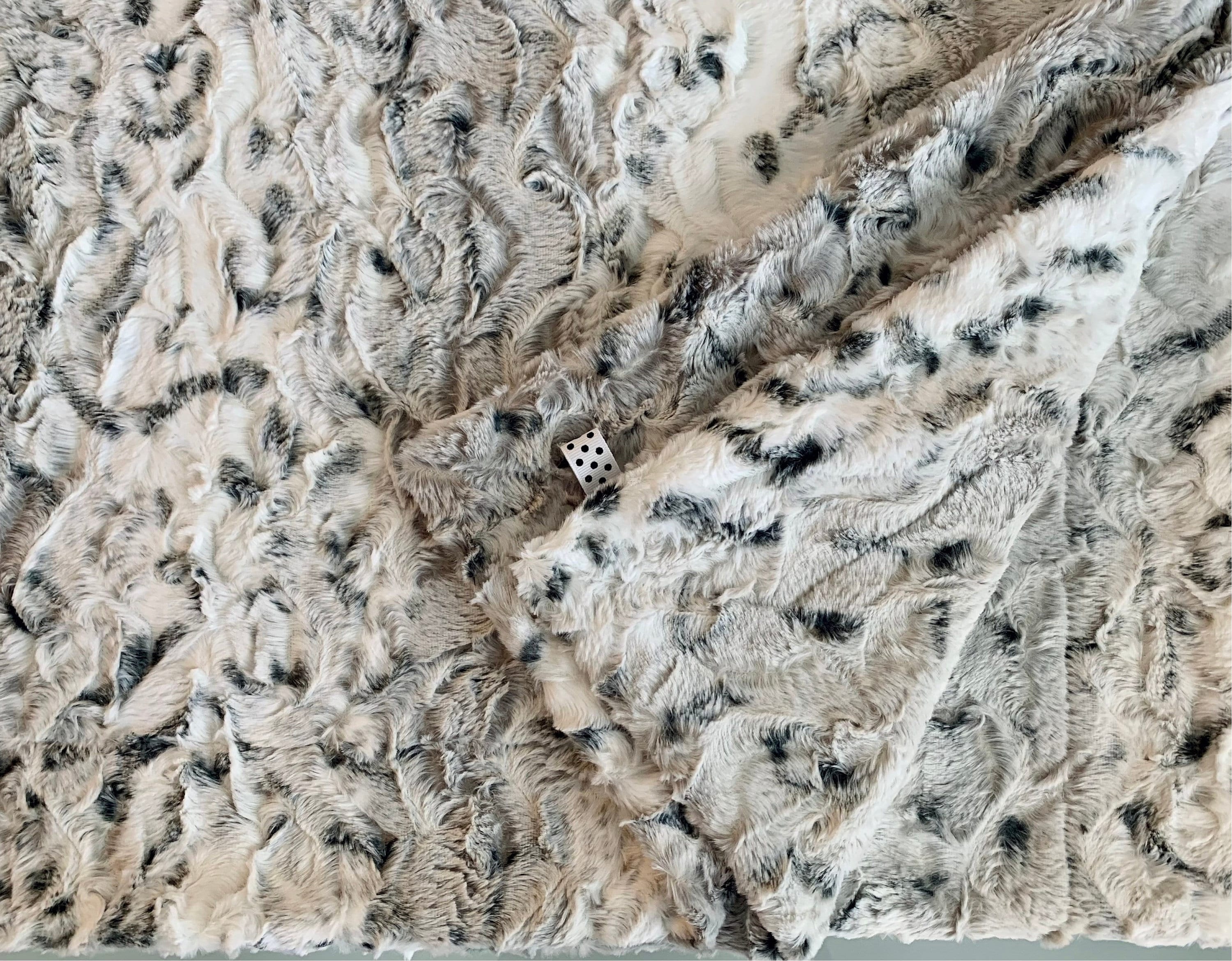 Snowy Owl Alloy Silver Gray Minky Blanket | White Grey | Luxe Cuddle Baby, Kids & Adult Minky Th