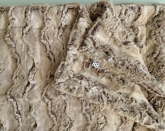 Wild Rabbit Sandshell Tan Beige Minky Blanket | Luxe Cuddle Minky | Baby, Toddler, Kids & Adult Minky Blanket | Minky Throw Blanket
