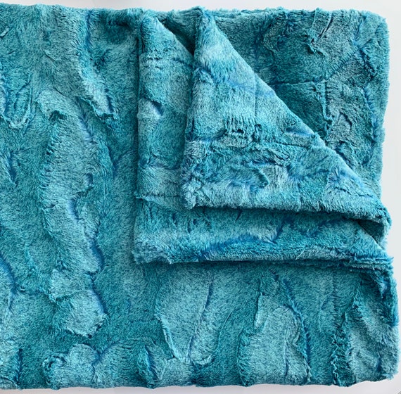 Heather Lagoon Blue Minky Throw Blanket Aqua Hide Embossed Luxe Cuddle Minky Turquoise Baby Boy Toddler Kids Adult Minky Blanket Etsy UK