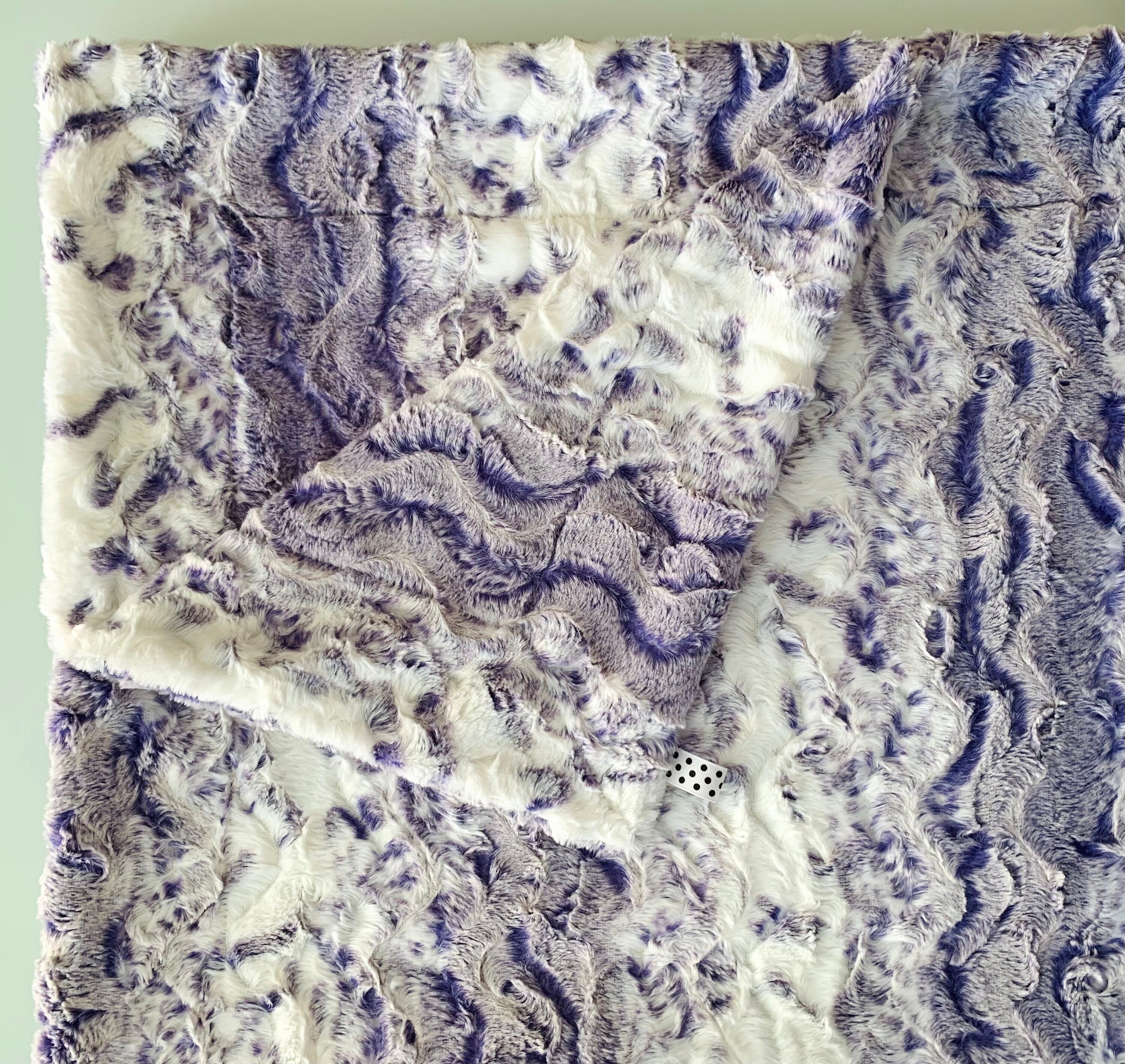 Snowy Owl Viola Minky Baby Blanket Violet Purple Luxe Cuddle Neutral