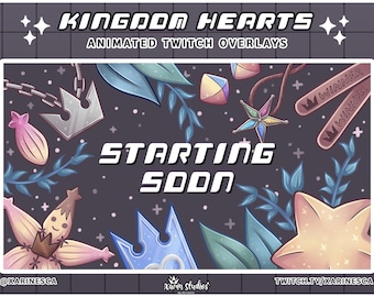 Kingdom Hearts Animated Twitch Overlays: Dark Stream Package (Digital Download)