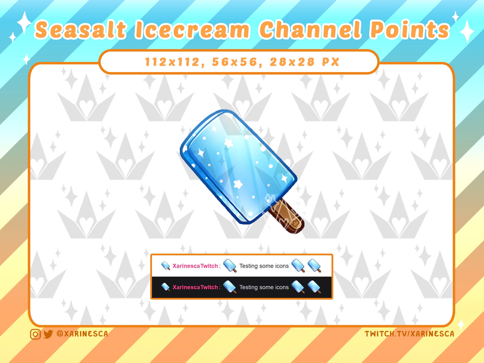 Kingdom Hearts Seasalt Icecream Channel Points Emote for Twitch ...