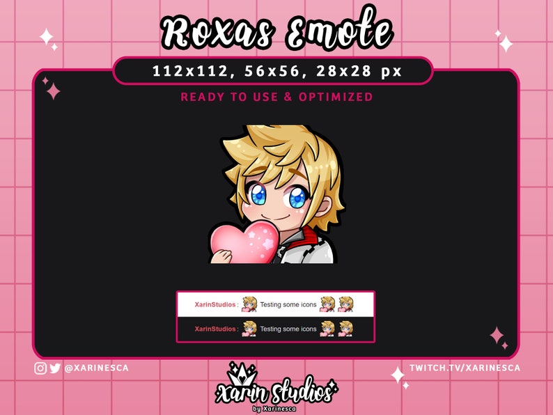 Kingdom Hearts Roxas Emote for Twitch / Discord / Youtube / Kick ...