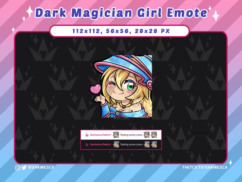 YU-GI-OH Dark Magician Girl Emote for Twitch / Discord / Youtube ...