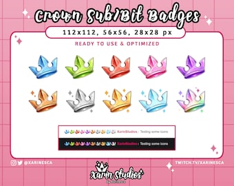 Kingdom Hearts Crown Sub & Bit Badges for Twitch / Discord / YouTube / Kick