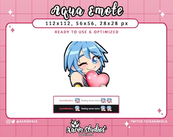 Kingdom Hearts Aqua Emote for Twitch / Discord / YouTube / Kick / Stream Emotes