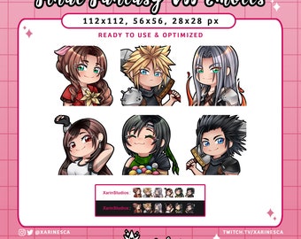 Final Fantasy VII Emote Set: Twitch/Discord/YouTube Stream Emotes (Digitaler Download)