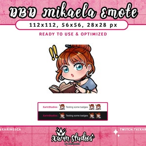 DBD Mikaela Emote for Twitch / Discord / YouTube / Kick / Stream Emotes