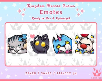 Kingdom Hearts Emote Set: Chirithy, Heartless, Meow Wow, Moogle (Digital Download)