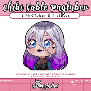 Chibi Sable PNGTuber: Reactive Streaming Avatar (Digital Download)