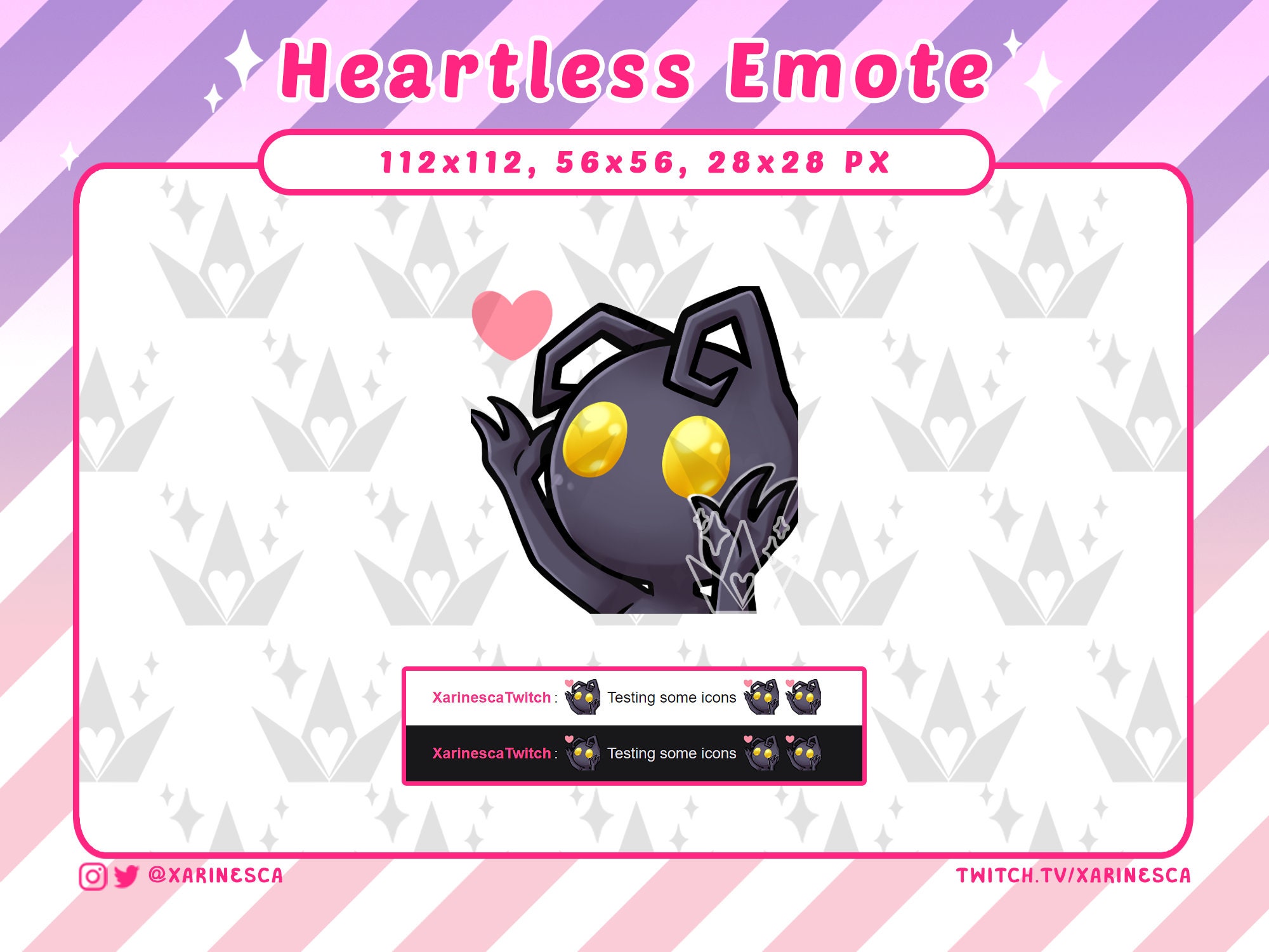 Kingdom Hearts Heartless Emote for Twitch / Discord / YouTube / Stream Emotes