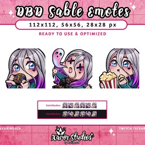 DBD Sable Emote SET for Twitch / Discord / YouTube / Kick / Stream Emotes