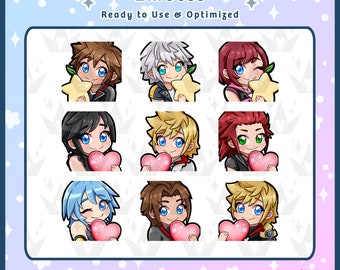 Kingdom Hearts Chibi Destiny / Seasalt / Wayfinder Trio Set for Twitch / Discord / YouTube / Stream Emotes