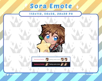 Kingdom Hearts Sora Emote for Twitch / Discord / YouTube / Stream Emotes