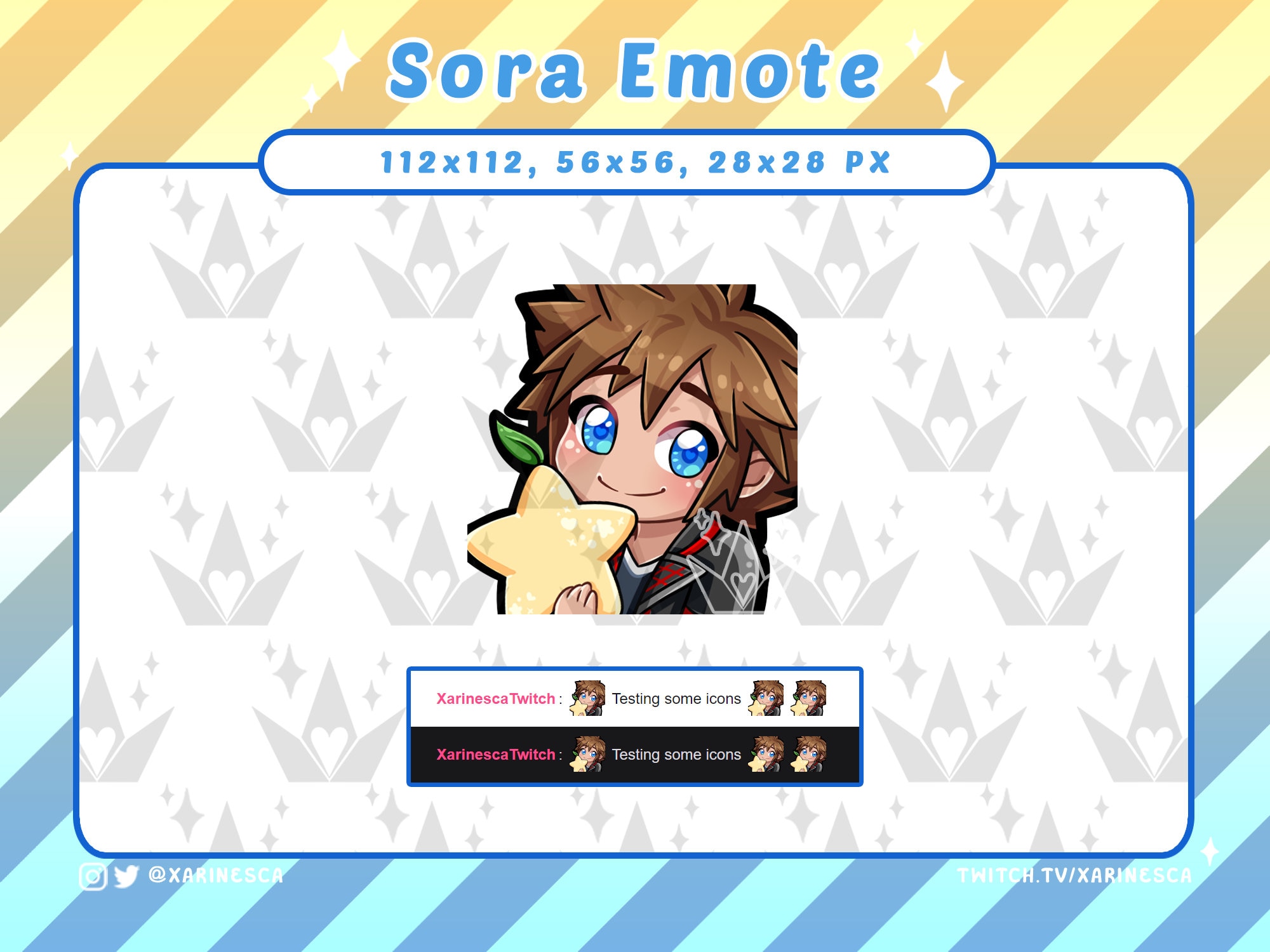 Kingdom Hearts Sora Emote for Twitch / Discord / Youtube / Stream ...