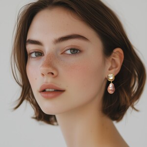 Baroque Freshwater Pearl Drop Earrings: Sterling Silver Minimalist Jewelry