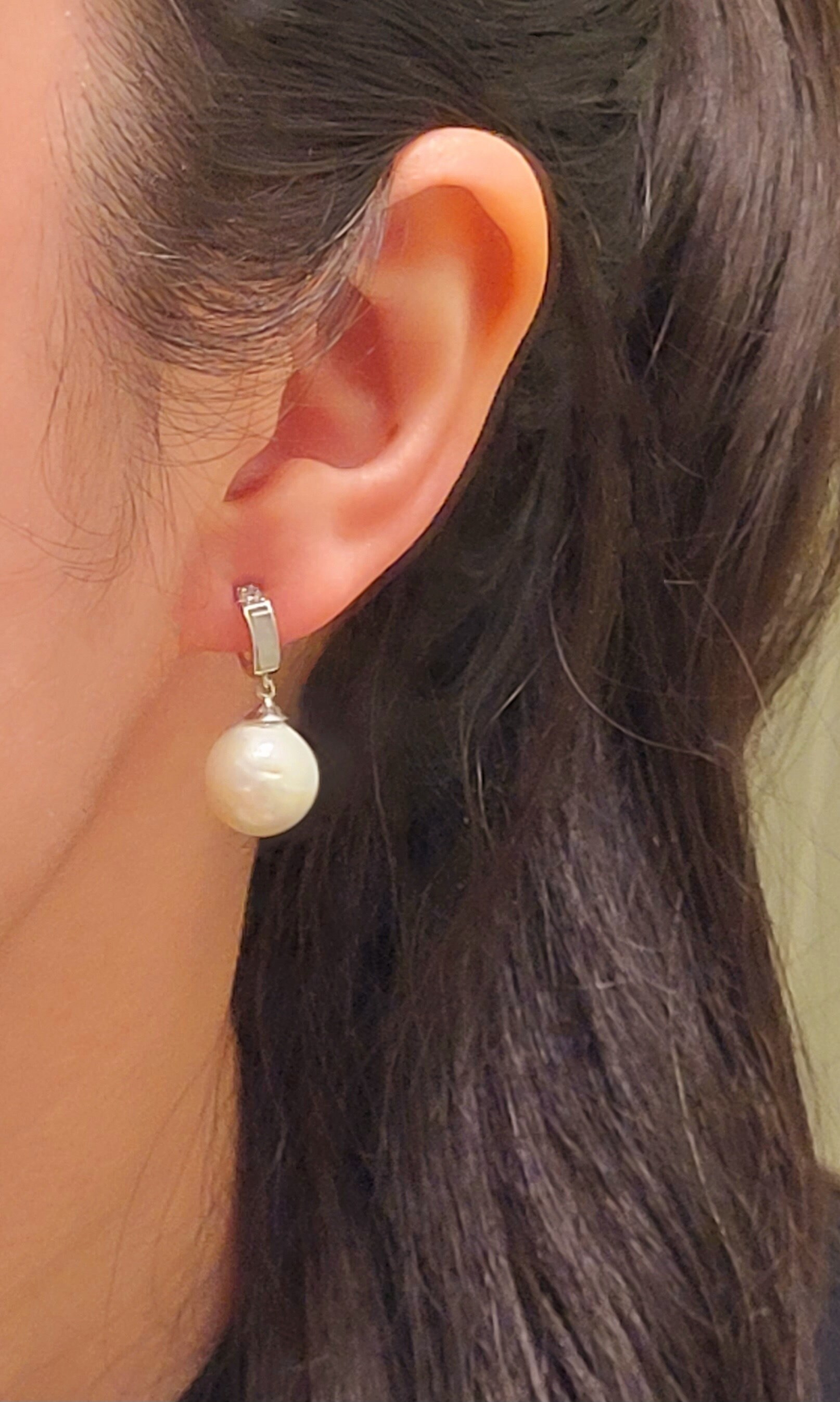 Pink Pearl Stud Earrings/pink Baroque Pearl Drop Earrings